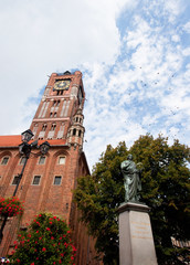 Nicolaus Copernicus monument in Torun,Poland - obrazy, fototapety, plakaty