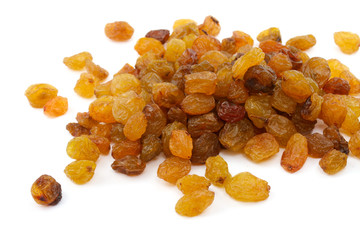 Raisins isolated on a white background