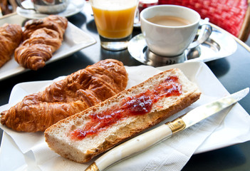Breakfast with coffee