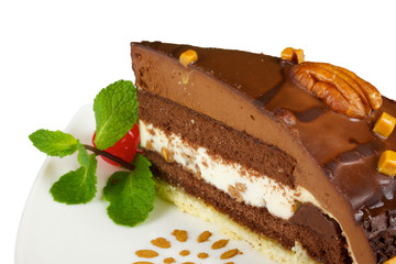 cake truffle with black chocolate
