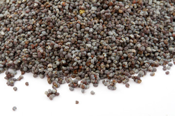 Macro photo of poppy seeds