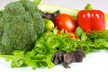 fresh and juicy vegetables isolated