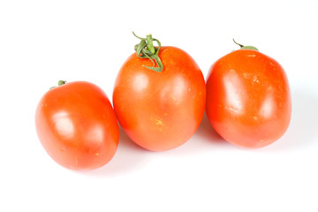 three beautiful fresh tomato