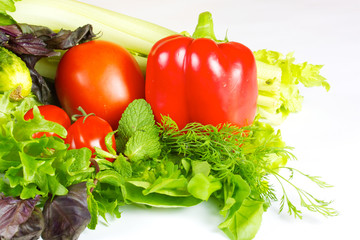 fresh and juicy vegetables isolated