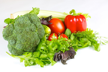 fresh and juicy vegetables isolated