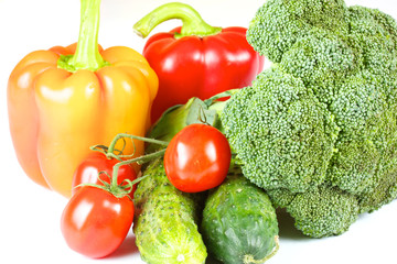 pepper, broccoli, tomato, cherry, cucumber