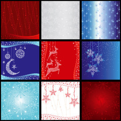 set of elegance christmas snowflake background pattern