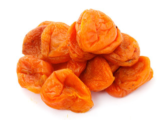 Naklejka na ściany i meble Dried apricots on a white background