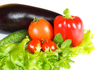 fresh and juicy vegetables isolated