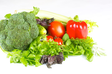 fresh and juicy vegetables isolated