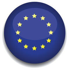 european flag in a button