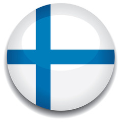 finland flag in a button