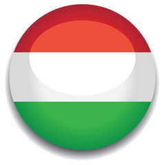 hungary flag in a button