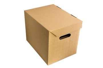 carton box on white