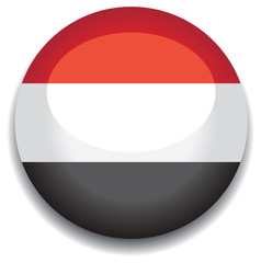 yemen flag in a button