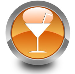 Cocktail glossy icon