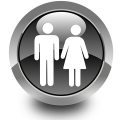Couple glossy icon