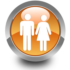 Couple glossy icon