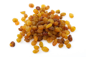 Raisins isolated on a white background