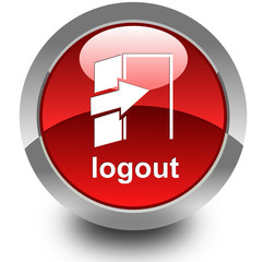 Logout glossy icon