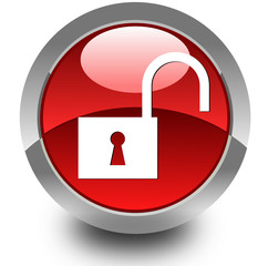 Unlock glossy icon