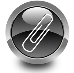 Paper clip glossy icon