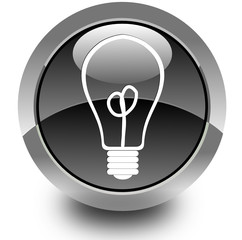Light bulb glossy icon