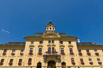 Obraz premium Facade view of the town hall