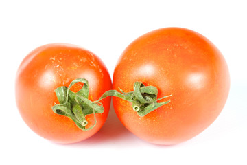 three beautiful fresh tomato