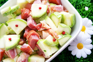 fleisch und Gemüse