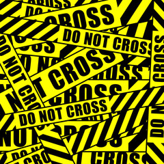 Fototapeta premium do not cross tape