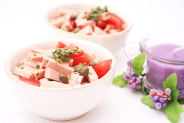 Wurstsalat mit Kapern