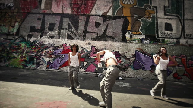 Women team dancing