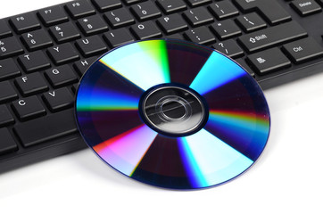 DVD and computer keyboard