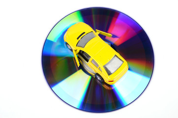 Toy car and DVD