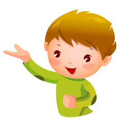 Close-up of boy talking