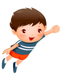 Side view of boy standing