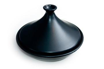 Black tagine isolated