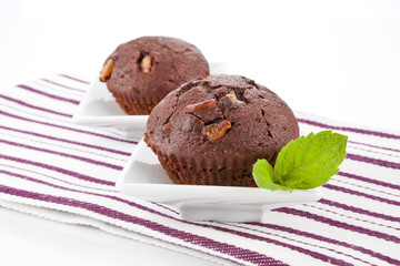 Chocolate muffins.