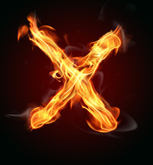 Fototapeta premium Fire letter 