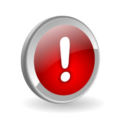 WARNING SIGN Button (notice icon symbol blank template vector)