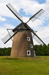 Fototapeta na wymiar Large windmill of Opusztaszer
