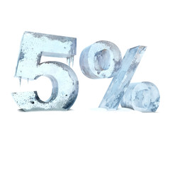 five percent of the ice