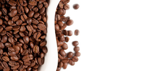 frame from coffee beans isolated
