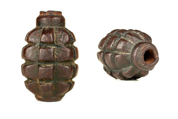 Hand grenade isolated on white background