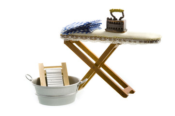 iron and ironing board