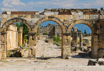 ruins of the ancient city of Hierapolis, Pamukkale