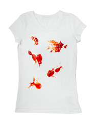 ketchup stain dirty t shirt clothing