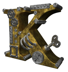 steampunk letter k