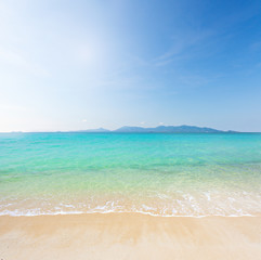 beach and clear tropical sea